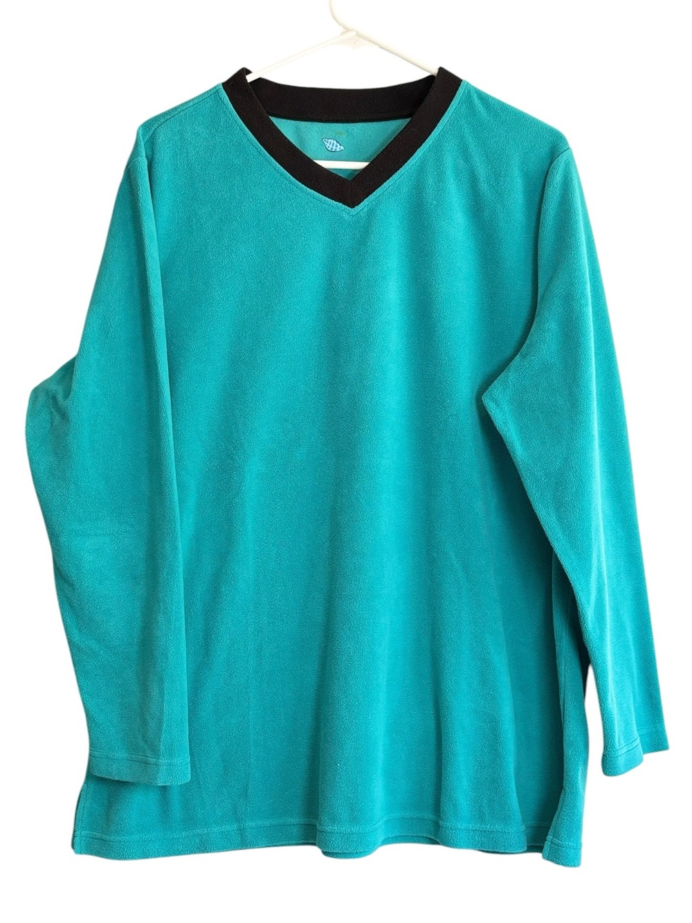 Junonia Women’s 1X Teal Polar Fleece Pullover Top V-Neck
